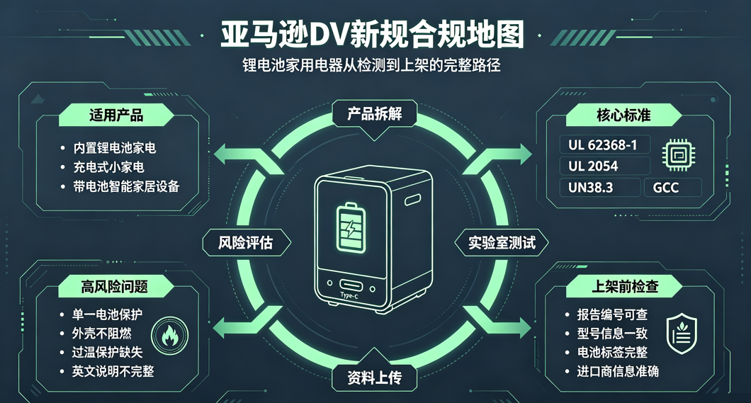 亚马逊DV新规解析：锂电池家用电器合规要求及卖家应对方案